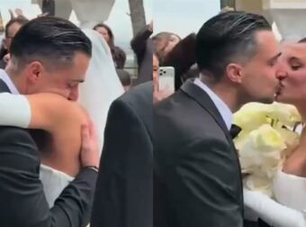 Γάμος Κατσούλη & Ρουμελιώτη: Η συγκίνηση του επιχειρηματία και το παθιασμένο φιλί στην εκκλησία (Βίντεο)