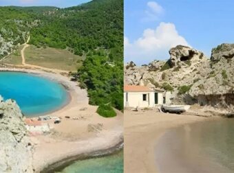 Βάζεις 20 εupώ βενζίνη, οδηγείς 65 λεπτά και φτάνεις σε μια δωpεάν παραλία με κρυστάλλινα νέρα που περιτριγυρίζεται από πεύκα