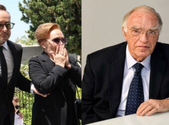 Βασίλης Λεβέντης: Σπαραγμός στην κηδεία του – Τραγική φιγούρα η σύζυγός του, Νατάσα Μεντεσίδου (video)