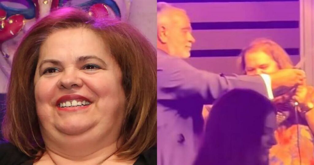 Τίποτα το ασυνήθιστο: Ιερέας κόβει καρπούζι στα πόδια της Έφης Θώδη και της δίνει να δοκιμάσει ενώ τραγουδάει σε πανηγύρι (video)