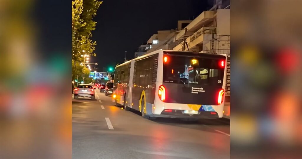 Βίντεο ντοκουμέντο με το λεωφορείο που παραβίασε δύο κόκκινα φανάρια και έκανε επικίνδυνους ελιγμούς (video)